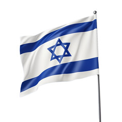 waving Israel flag on transparent background PNG image