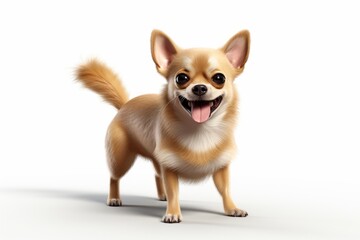 Portrait of a chihuahua dog on a white isolated background.