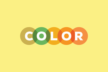 Vector the word colors vector banner with the text colored rainbow
