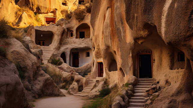 Troglodyte cave houses for rural tourism