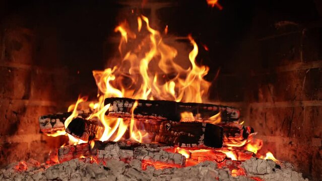 Fireplace 4k. Asmr sleep. Get Ready for a Relaxing Evening. Cozy Fireplace Night 