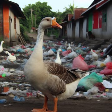 animals among garbage.Save animals environmental problems background image