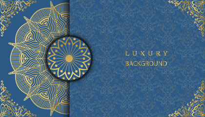 Luxury ornamental mandala design background in gold color. Beautiful luxury mandala background. Design for invitation, wedding card, Diwali, decoration. India, Indian, Arabic, Damask, Asian, Turkish