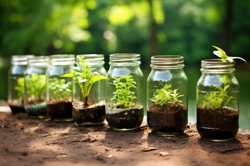 Diy Gardening With Recycled Jars Promotes Sustainability