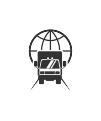 Van icon. Small delivery truck. Vector simple flat graphic illustration.