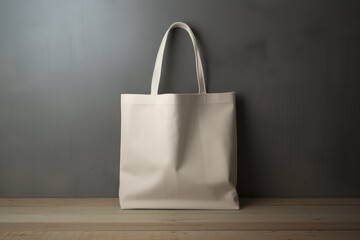 Realistic Canvas Fabric Tote Bag Displayed In Home Interior