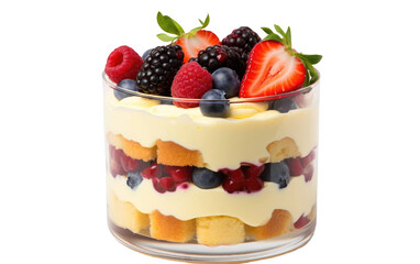 English Trifle Delight On Transparent Background