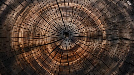 Eternal Echoes in Wood: An Artistic Perspective of a Tree Stump's Symmetrical Beauty