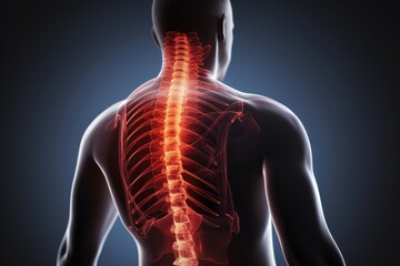 Understanding Back Pain With Diagram And Explanations - obrazy, fototapety, plakaty