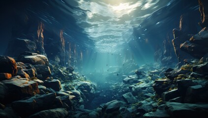 Fototapeta na wymiar underwater view of the world