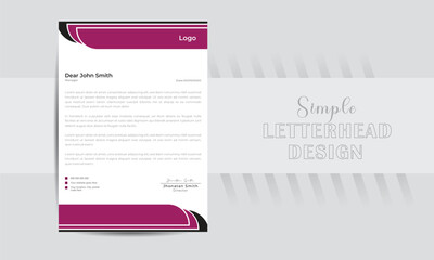 Modern corporate letterhead template design.