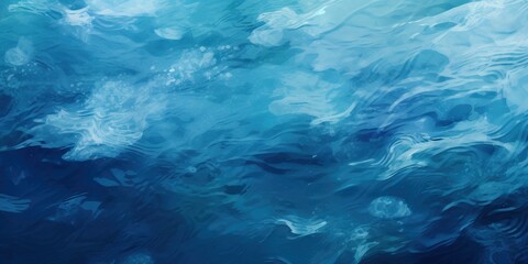 Fototapeta na wymiar Serene Sunlit Turquoise Surf, Generative AI