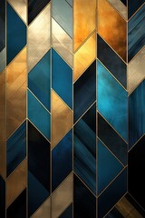 Abstract luxury seamless wallpaper pattern background with gold foil, lines, geometric shapes. Generative AI, AI