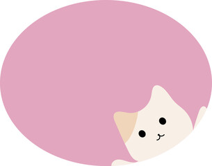 Speech bubble cat illustration