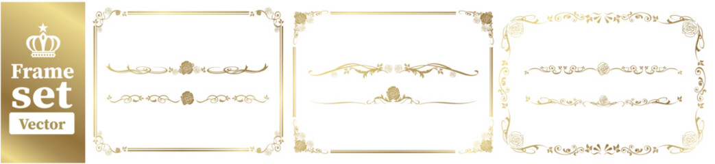 frame set collection decoration Vector 