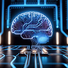 サイバー空間 人工知能と人間の融合イメージ Cyberspace Image of fusion of artificial intelligence and humans