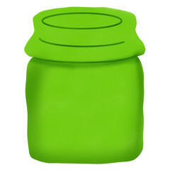 green plastic bottle