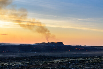 Fototapeta premium Litli-Hrútur Eruption near Grindavik, Reykjanes, Iceland