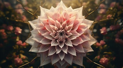 The geometry of a blooming flower, its perfect symmetry revealed in the wild.