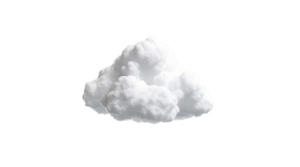 Fototapeta premium White cloud isolated on transparent background, Generative ai.