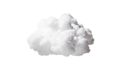 White cloud isolated on transparent background, Generative ai.