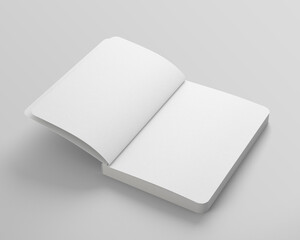 Blank book with rounded edges template