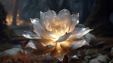 The play of light on a flower's surface, highlighting nature's exquisite design.