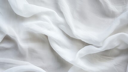 A Study in Texture: Close-Up of Pure, Ethereal White Fabric