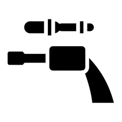 gun with bullet glyph