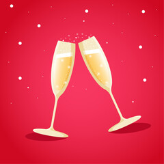 two glasses of champagne