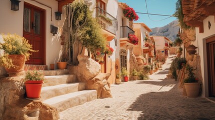 Obraz premium A Serene Walkway in the Heart of the City
