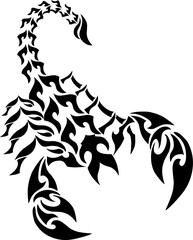 illustration vector graphic of design clipart tribal tattoo scorpion