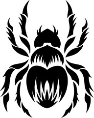 vector graphic illustration of tribal art tattoo bug