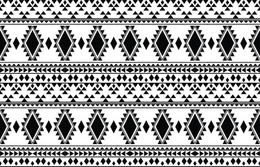 Ethnic abstract ikat art. Aztec ornament print. geometric ethnic pattern seamless  color oriental.  Design for background ,curtain, carpet, wallpaper, clothing, wrapping, Batik, vector illustration.