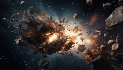 asteroid belt among the debris in the solar system