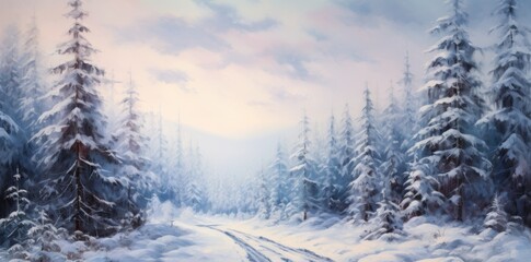 landscape with snow