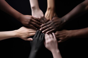 group of hands