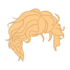 Fototapeta premium Blonde Wavy Men Hairstyle Drawing