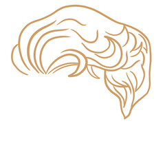 Blonde Curly Hairstyle Drawing