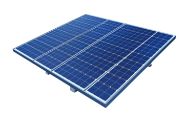 Blue solar panels , isolated on a transparent background.