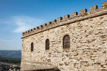 Fototapeta na wymiar The beautiful 12th century built fortress of Gjirokaster, Albania