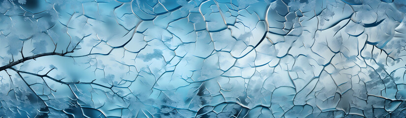 Cold Surface Made Of Ice.  Illustration On The Theme Of Nature And Climate, Ecology Of The Season. Generative AI	
