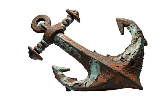 Corroded Ship Anchor ON Transparent background