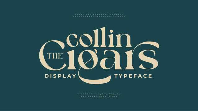 Elegant stylish alphabet letters font, variation, and number. Classic Typography Display fonts. Typeface modern serif.