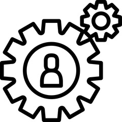 hr management outline icon