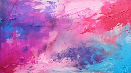 Vibrant Colors Dancing on Canvas: A Mesmerizing Abstract Painting in Pink, Blue, and Purple