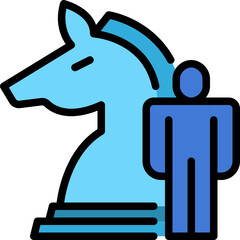 strategy color outline icon