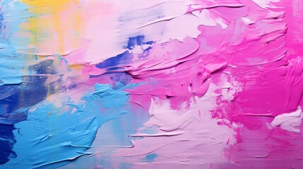 A Vivid Brush Strokes: A Close-Up of a Paintbrush Creating Art on Canvas