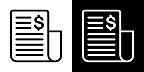 Document, file, newspaper Icon. Business icon & Startup icon. Black icon. Black logo. Line icon.