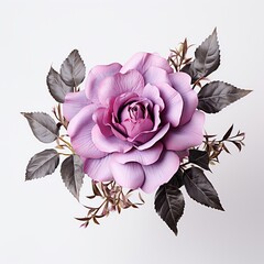 bouquet of roses on a white background Generate AI